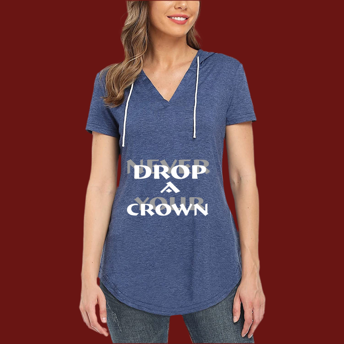 Never drop your crown hooded tee