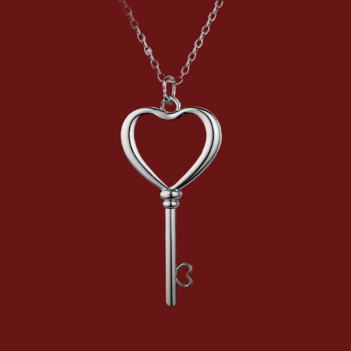 Heart Shaped Key Necklace